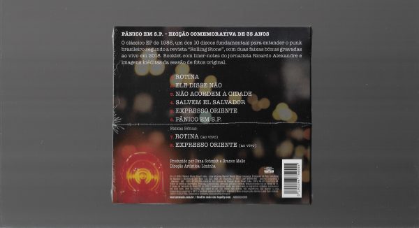 Inocentes – Pânico Em S.P. (Edição De 35 Anos) – ( Digipack ) - Imagem 2