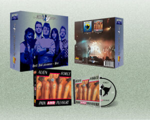 ALIEN FORCE – Hell And Pleasure Box – ( 2 Adesivos 12 x 12 – 1 CD   ) – Pre-Venda!