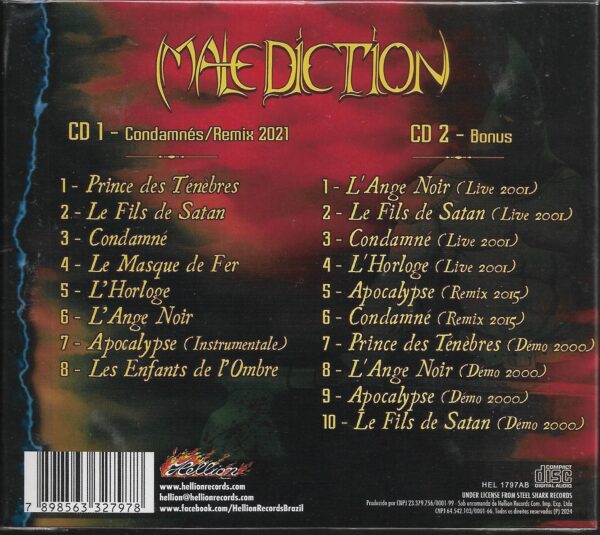 Malediction – Condamnés - ( CD DUPLO DIGIPACK ) - Imagem 2