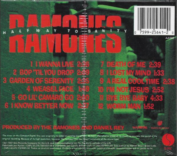 RAMONES - HALFWAY TO SANITY-  ( SLIPCASE ) - Imagem 2