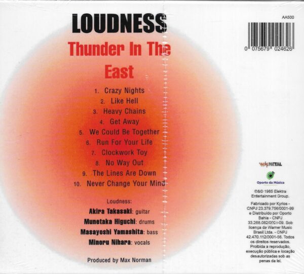 LOUDNESS - THUNDER IN THE EAST -  ( SLIPCASE ) - Imagem 2