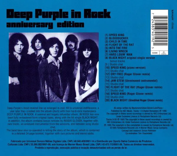 DEEP PURPLE - IN ROCK (25th ANNIVERSARY EDITION) - ( Slipcase ) - Imagem 2