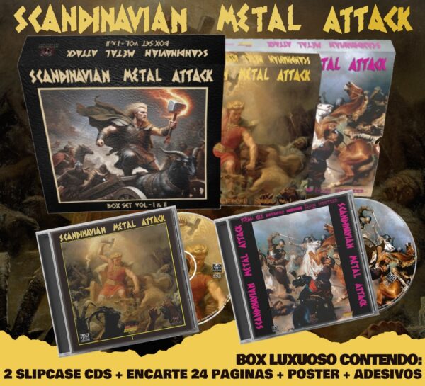 SCANDINAVIAN METAL ATTACK - Box Set Vol - I & II - Pre-venda - Imagem 2